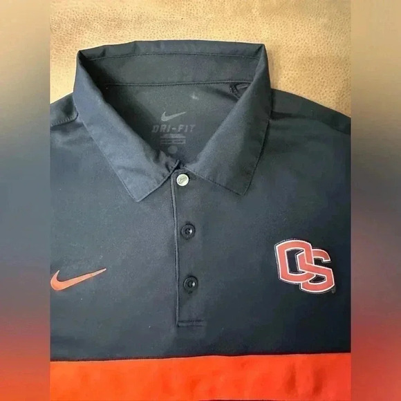 Oregon State Beavers Mens Nike Dr-Fit Polo Shirt Black And Orange Size Large - Picture 6 of 10